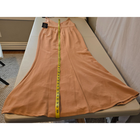 Lulus Formal Party Dress Women's XL Peach Sleeveless Maxi Deep V-Neck NWT - Picture 12 of 16